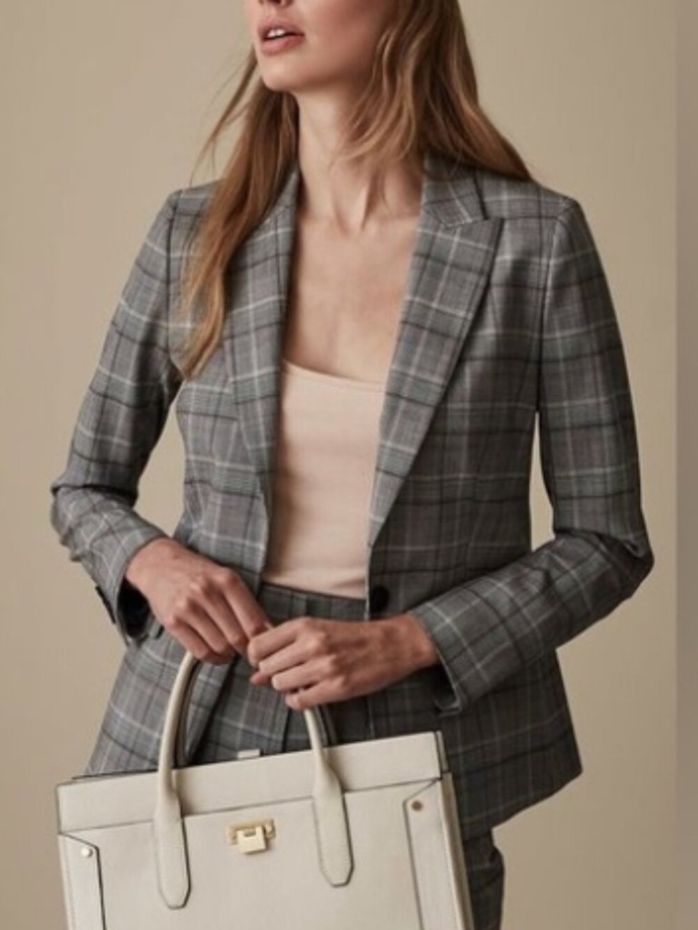 REISS Ora Checked Tailored Blazer Jacket – Pink/Grey Check – Size 2 – NWT - Picture 6 of 7